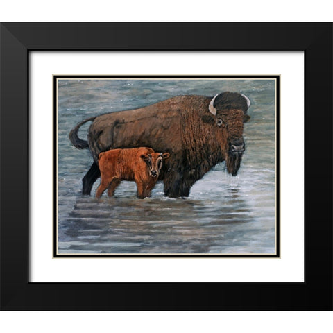 Family Affair I Black Modern Wood Framed Art Print with Double Matting by Winkler, Kathy