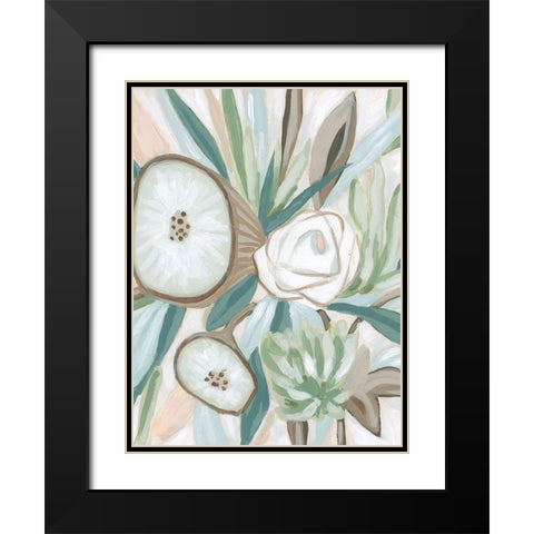 Sage Bouquet II Black Modern Wood Framed Art Print with Double Matting by Vess, June Erica