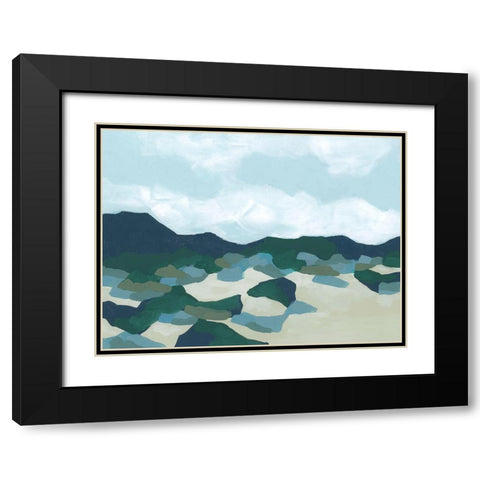 Foothill Blues I Black Modern Wood Framed Art Print with Double Matting by Vess, June Erica