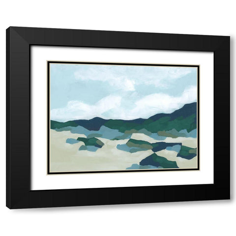 Foothill Blues II Black Modern Wood Framed Art Print with Double Matting by Vess, June Erica