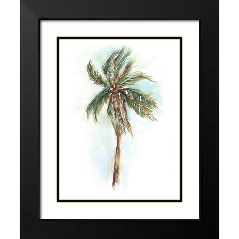 Watercolor Palm Study I Black Modern Wood Framed Art Print with Double Matting by Harper, Ethan