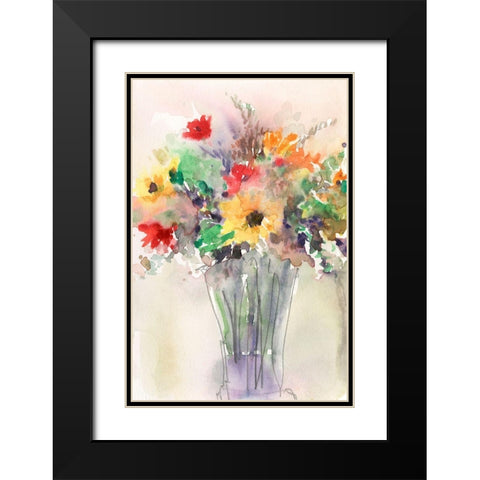 Fancy that Bouquet I Black Modern Wood Framed Art Print with Double Matting by Dixon, Samuel