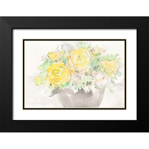 Summer Grace II Black Modern Wood Framed Art Print with Double Matting by Dixon, Samuel