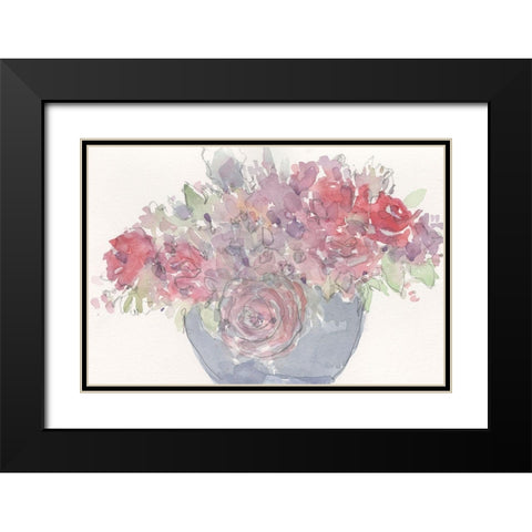 Floral Dreamy II Black Modern Wood Framed Art Print with Double Matting by Dixon, Samuel