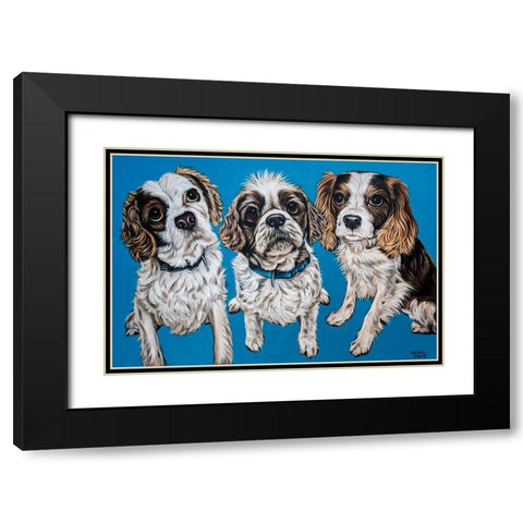 King Charles Family Black Modern Wood Framed Art Print with Double Matting by Vitaletti, Carolee