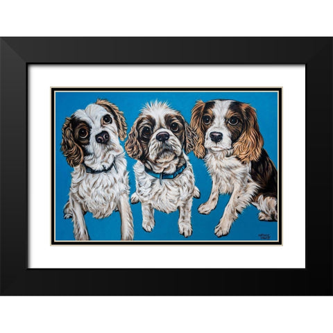 King Charles Family Black Modern Wood Framed Art Print with Double Matting by Vitaletti, Carolee