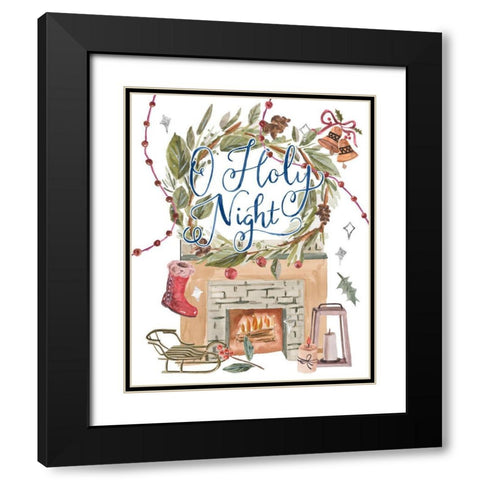 O Holy Night II Black Modern Wood Framed Art Print with Double Matting by Wang, Melissa