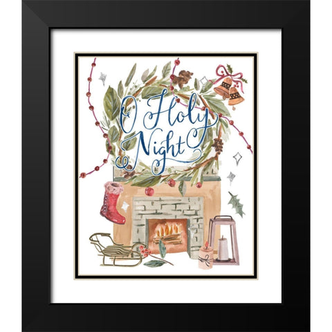 O Holy Night II Black Modern Wood Framed Art Print with Double Matting by Wang, Melissa