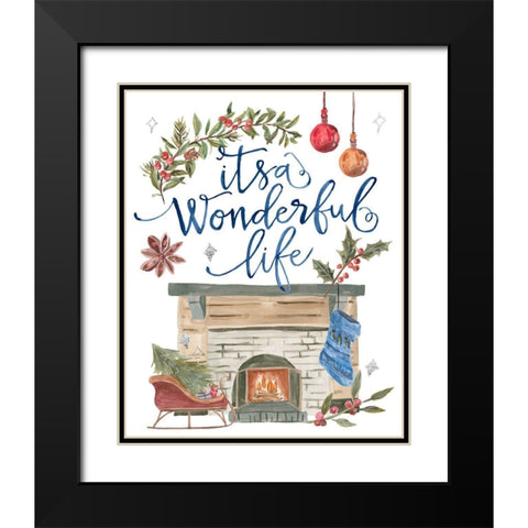 O Holy Night IV Black Modern Wood Framed Art Print with Double Matting by Wang, Melissa