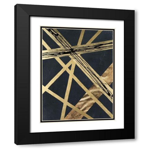 Scaffolds I in Gold Black Modern Wood Framed Art Print with Double Matting by Lam, Vanna