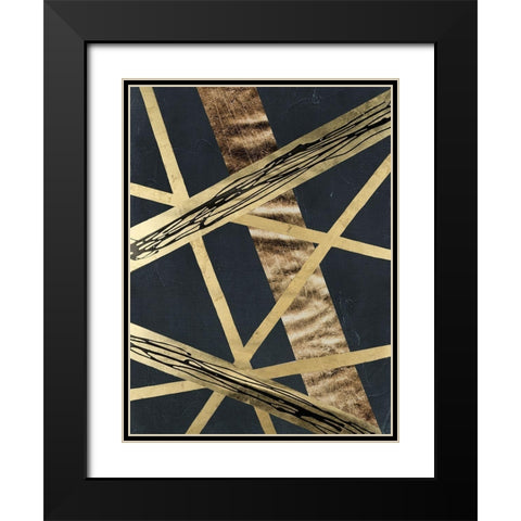Scaffolds II in Gold Black Modern Wood Framed Art Print with Double Matting by Lam, Vanna