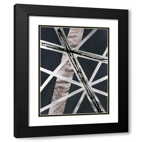 Scaffolds I in Silver Black Modern Wood Framed Art Print with Double Matting by Lam, Vanna