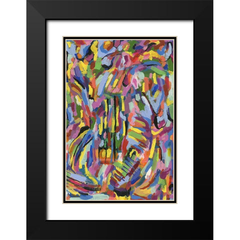 Scram II Black Modern Wood Framed Art Print with Double Matting by Galapon, Nikki