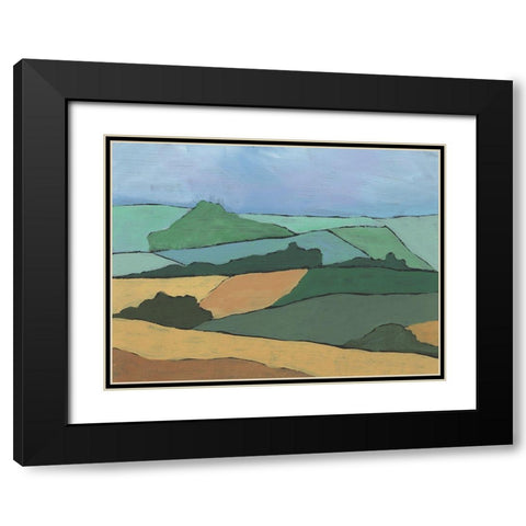 Blocked Topography I Black Modern Wood Framed Art Print with Double Matting by Moore, Regina
