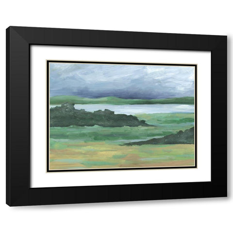 Striated Terrain I Black Modern Wood Framed Art Print with Double Matting by Moore, Regina