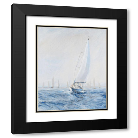 Sailing Upwind I Black Modern Wood Framed Art Print with Double Matting by OToole, Tim