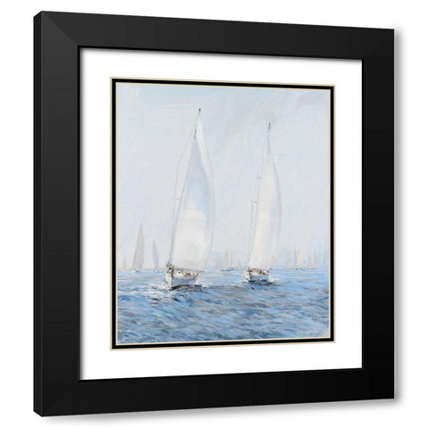 Sailing Upwind II Black Modern Wood Framed Art Print with Double Matting by OToole, Tim