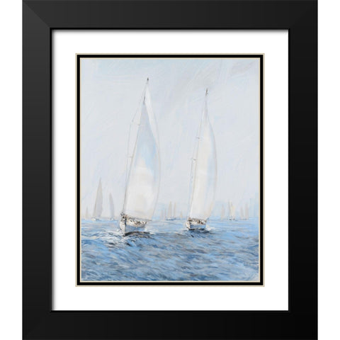 Sailing Upwind II Black Modern Wood Framed Art Print with Double Matting by OToole, Tim