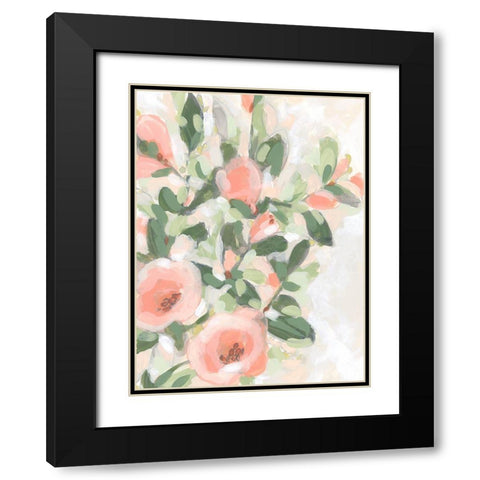 Rose Bower II Black Modern Wood Framed Art Print with Double Matting by Vess, June Erica