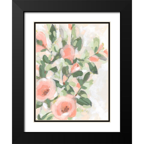 Rose Bower II Black Modern Wood Framed Art Print with Double Matting by Vess, June Erica