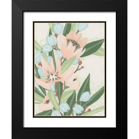 Island Cascade I Black Modern Wood Framed Art Print with Double Matting by Vess, June Erica