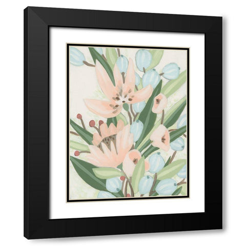 Island Cascade II Black Modern Wood Framed Art Print with Double Matting by Vess, June Erica
