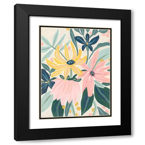 Tropical Sunshine II Black Modern Wood Framed Art Print with Double Matting by Vess, June Erica