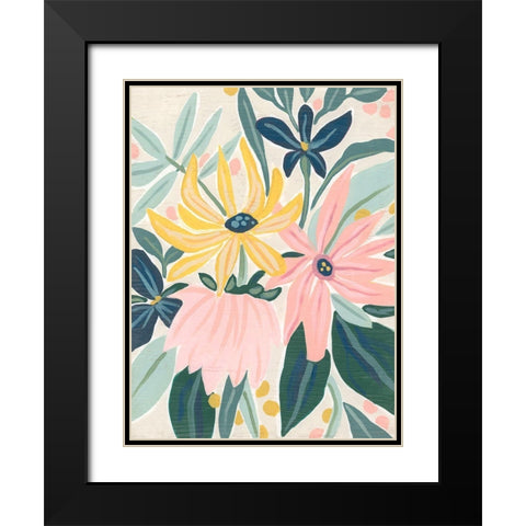 Tropical Sunshine II Black Modern Wood Framed Art Print with Double Matting by Vess, June Erica