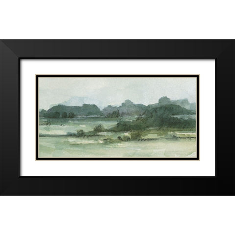 Marshy Landscape II Black Modern Wood Framed Art Print with Double Matting by Caroline, Emma