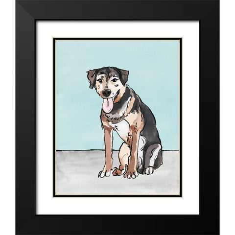 Pet Portrait I Black Modern Wood Framed Art Print with Double Matting by Warren, Annie
