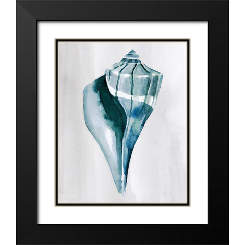 Soft Ocean Gems II Black Modern Wood Framed Art Print with Double Matting by Warren, Annie