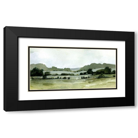 Vert Landscape III Black Modern Wood Framed Art Print with Double Matting by Caroline, Emma