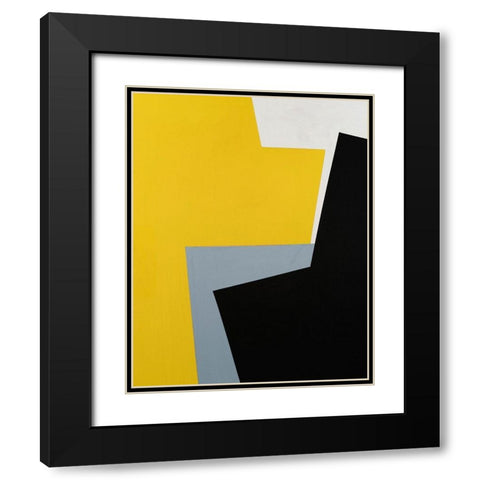 Modular II Black Modern Wood Framed Art Print with Double Matting by Fuchs, Jodi