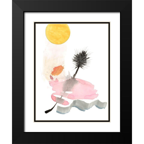 Pink Oasis I Black Modern Wood Framed Art Print with Double Matting by Fuchs, Jodi
