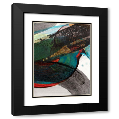 Carnival Trio I Black Modern Wood Framed Art Print with Double Matting by Fuchs, Jodi