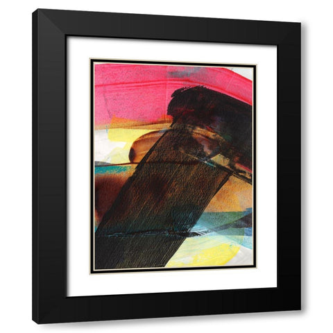 Carnival Trio II Black Modern Wood Framed Art Print with Double Matting by Fuchs, Jodi