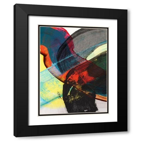Carnival Trio III Black Modern Wood Framed Art Print with Double Matting by Fuchs, Jodi