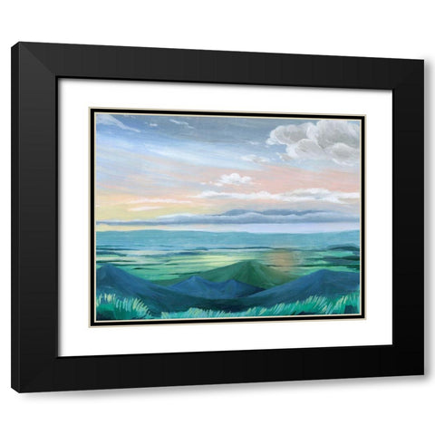 Sunset Outlook II Black Modern Wood Framed Art Print with Double Matting by Popp, Grace