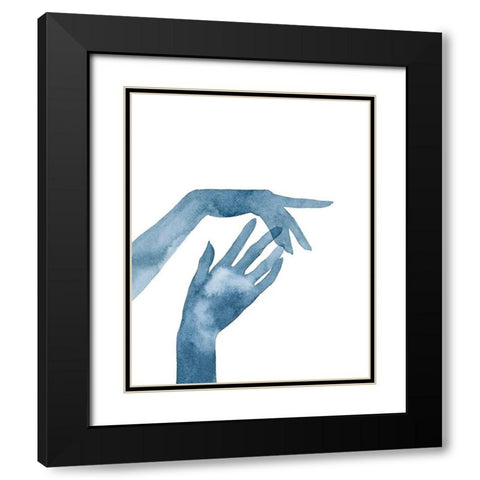 Shadow Hands III Black Modern Wood Framed Art Print with Double Matting by Popp, Grace