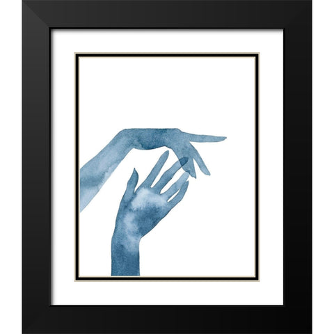 Shadow Hands III Black Modern Wood Framed Art Print with Double Matting by Popp, Grace