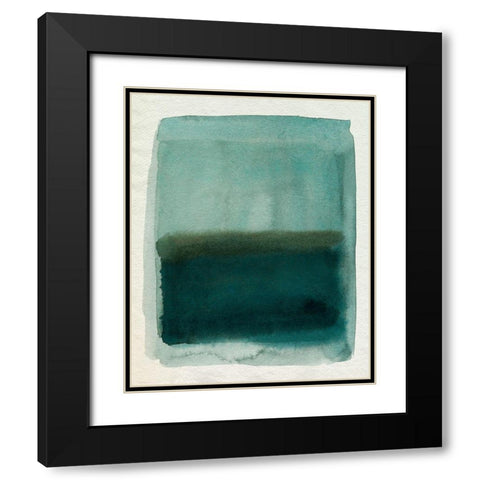 Seaglass Windowpane I Black Modern Wood Framed Art Print with Double Matting by Popp, Grace