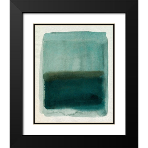 Seaglass Windowpane I Black Modern Wood Framed Art Print with Double Matting by Popp, Grace