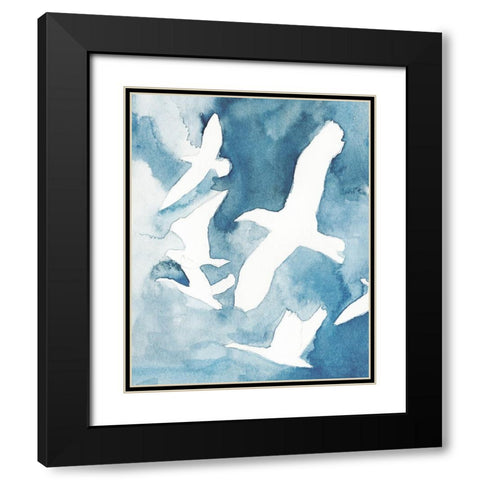 Soaring Flock I Black Modern Wood Framed Art Print with Double Matting by Warren, Annie