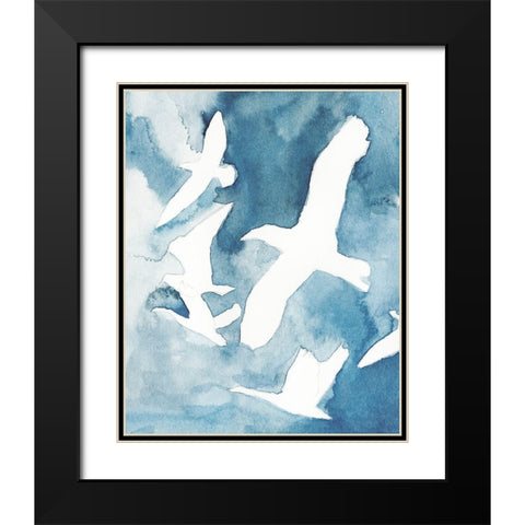 Soaring Flock I Black Modern Wood Framed Art Print with Double Matting by Warren, Annie