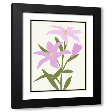 Graphic Botanic I Black Modern Wood Framed Art Print with Double Matting by Barnes, Victoria