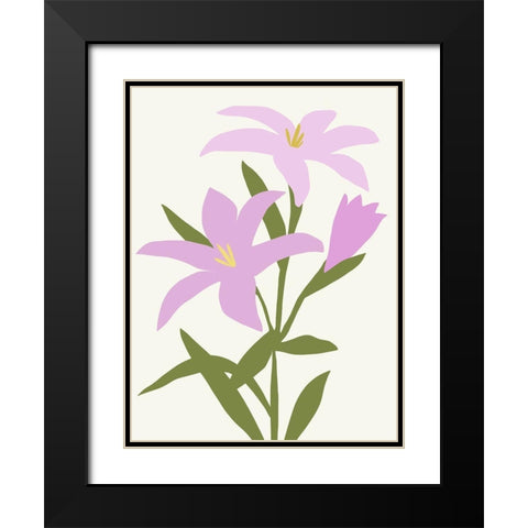 Graphic Botanic I Black Modern Wood Framed Art Print with Double Matting by Barnes, Victoria