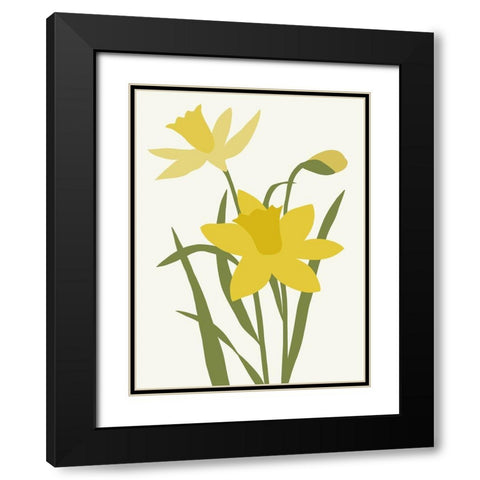 Graphic Botanic II Black Modern Wood Framed Art Print with Double Matting by Barnes, Victoria