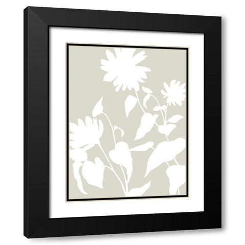 Botanical Silhouette I Black Modern Wood Framed Art Print with Double Matting by Barnes, Victoria