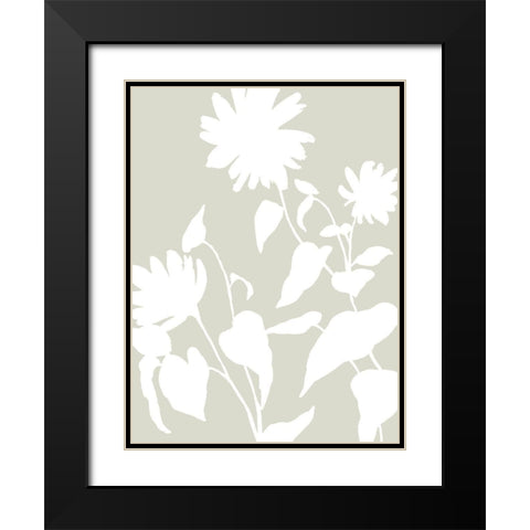 Botanical Silhouette I Black Modern Wood Framed Art Print with Double Matting by Barnes, Victoria