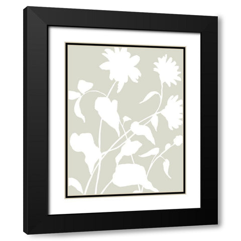 Botanical Silhouette II Black Modern Wood Framed Art Print with Double Matting by Barnes, Victoria
